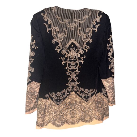 Escada Margaretha Ley Black faux Lace look Button-Up Blazer Jacket - Picture 6 of 11